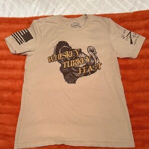 Grunt Style Beige 'Whiskey Turkey Feast' Short Sleeve Tee